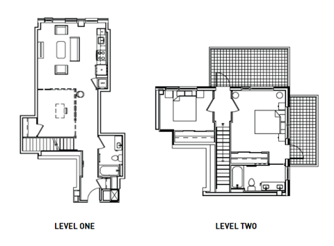 Floor plan for 2 beds, 2 baths, 1211 sqft